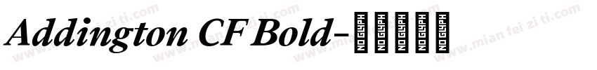 Addington CF Bold字体转换